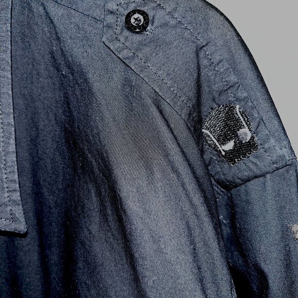 ARTFUL DODGER Men's Black Embroidered Streetwear Button Front Shirt - EUC - 4XL - Picture 3 of 16